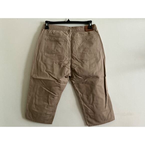 Lauren Ralph Lauren Petite tan cotton stretch capri pants size 12P khaki - Picture 2 of 5